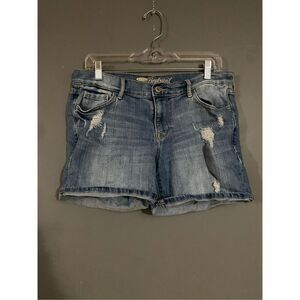 Old Navy Light Wash Boyfriend Distressed Denim Jean Shorts Size 8